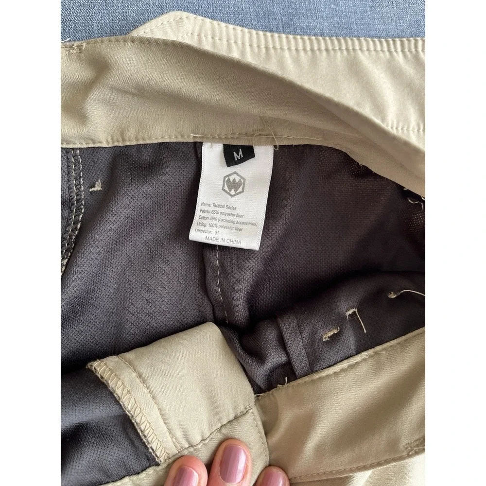 Men's Khaki Tactical Hike Fishing Shoot Utility Cargo Pants Med 32 X 32 Set Of 2